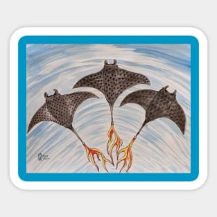 Manta Ray Pop Art Sticker